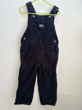 OshKosh Corduroy Overalls 3T Navy Classic Vintage Style Toddler